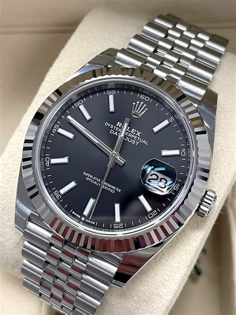 rolex datejust black face mens|rolex datejust black jubilee dial.